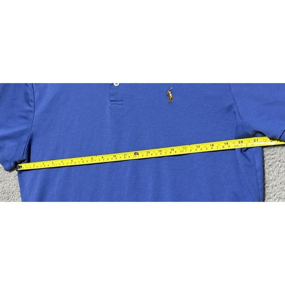 Polo Ralph Lauren Polo Shirt Mens XL Blue Classic Fit Flesh Pony‎ Casual Modern
